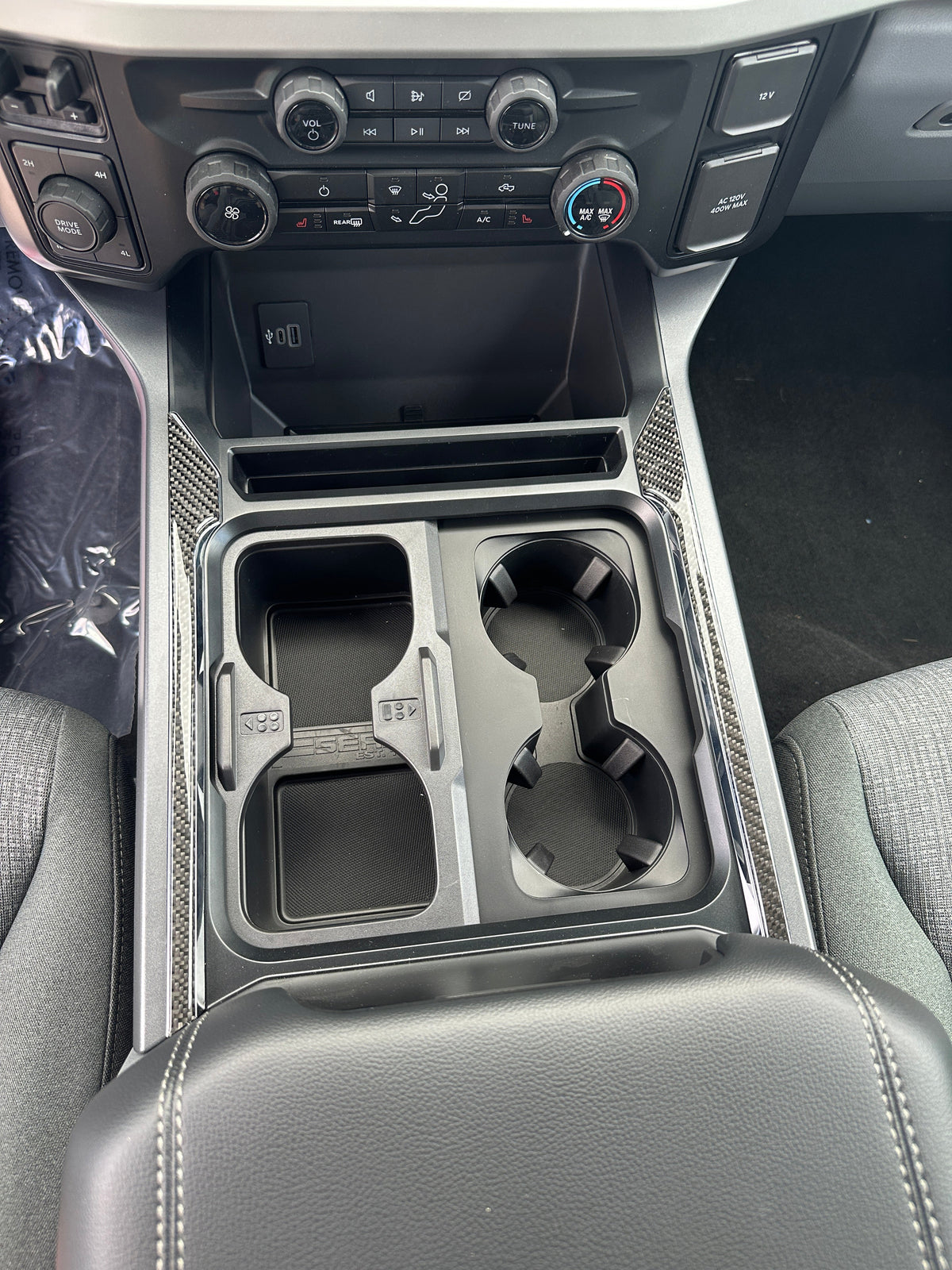 Center Console Chrome Cover Line Accent Trim Fits 2023-2027 Ford Super Duty
