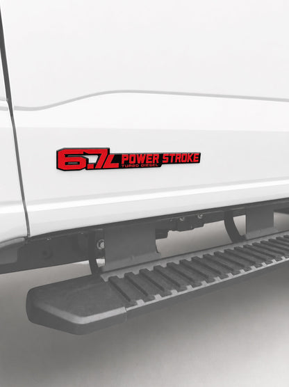 6.7 Power Stroke Badge Fits 2011-2027 Ford Super Duty (Sold as 1)