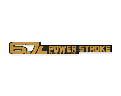 6.7 Power Stroke Badge Fits 2011-2027 Ford Super Duty (Sold as 1)