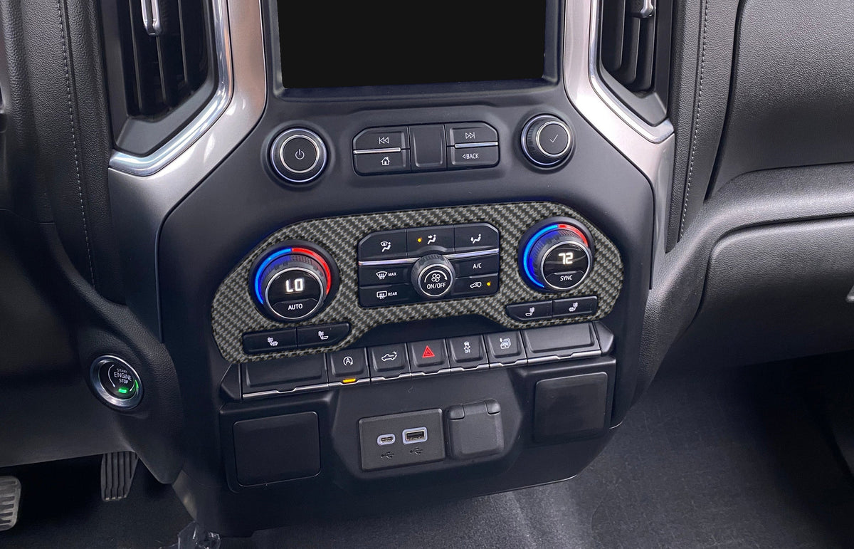 Center Dash Climate Control Accent Overlay Fits 2019-2027 Chevrolet Silverado