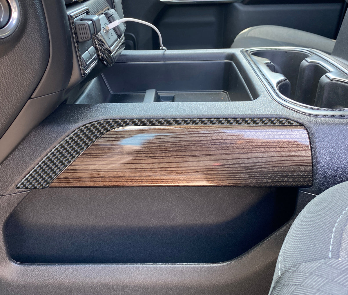 Side Center Console Accent Overlays Fits 2019-2021 Chevrolet Silverado