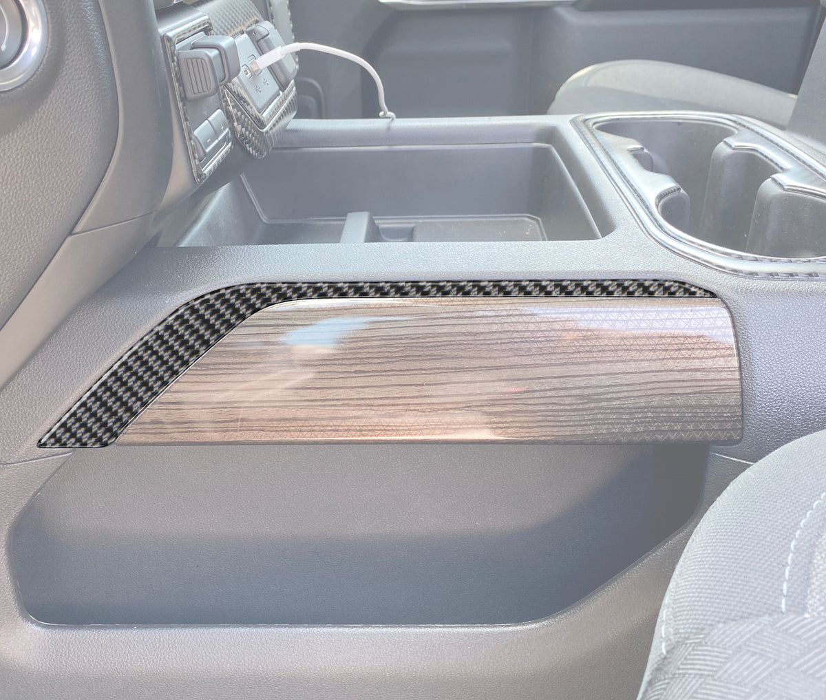 Side Center Console Accent Overlays Fits 2019-2021 Chevrolet Silverado