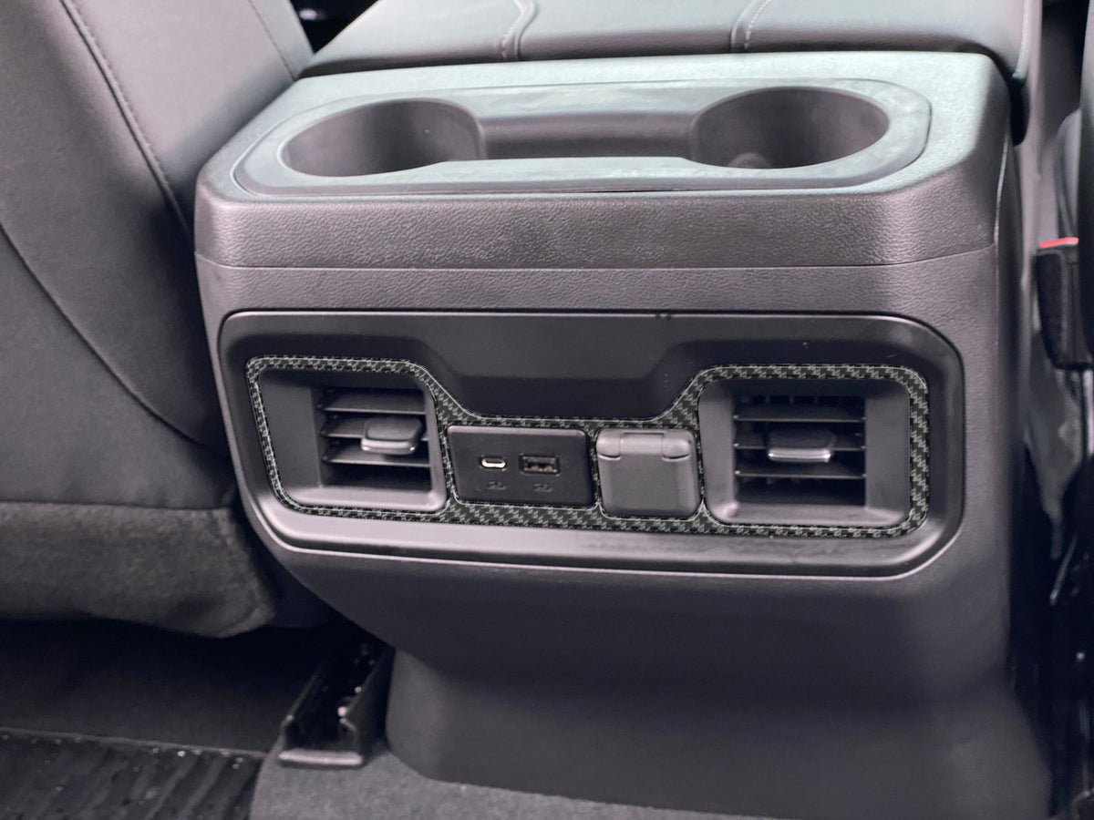 Rear USB Accent Overlay Fits 2019-2027 Chevrolet Silverado