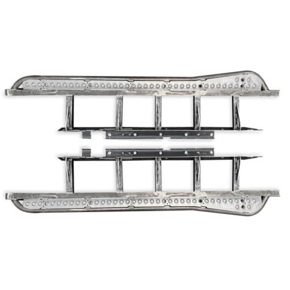 Rock Sliders | 22-Present Tundra - Top tread plate, bare metal (Crewmax 6'5" model)