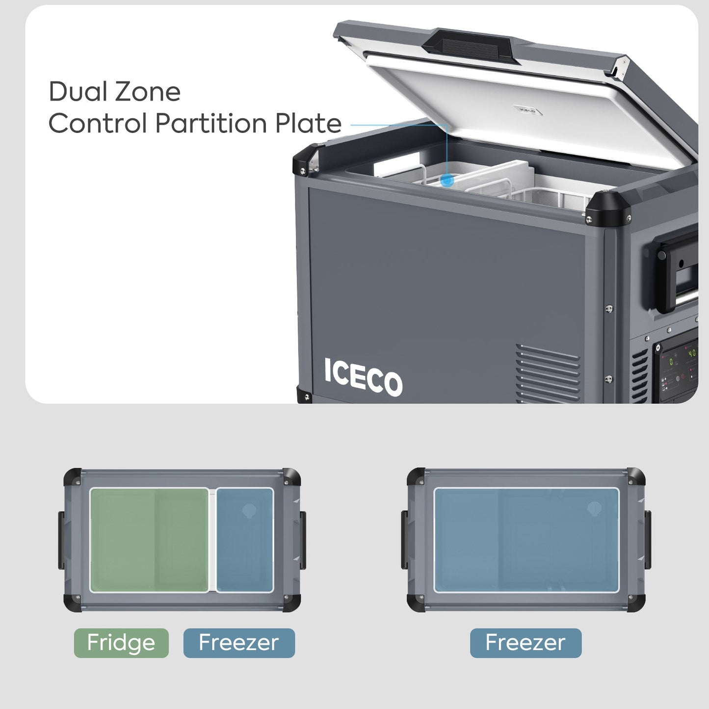 VL45ProS Single Zone Portable Freezer - Gray | ICECO | 45 LT