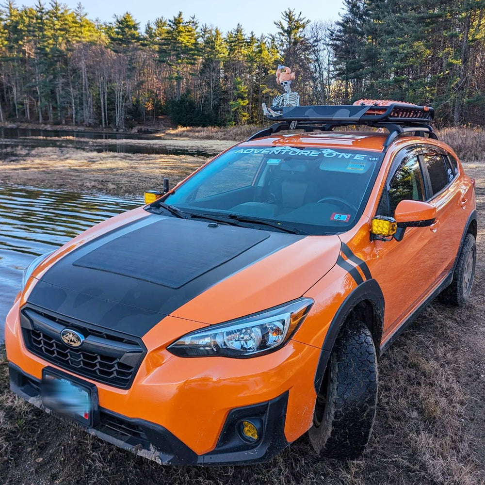 Subaru Crosstrek Lensun 85W 12V Hood Flexible Solar Panel