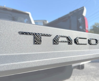 Bed Rail Tailgate Letter Overlays Fits 2024-2027 Toyota Tacoma
