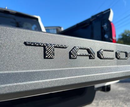 Bed Rail Tailgate Letter Overlays Fits 2024-2027 Toyota Tacoma