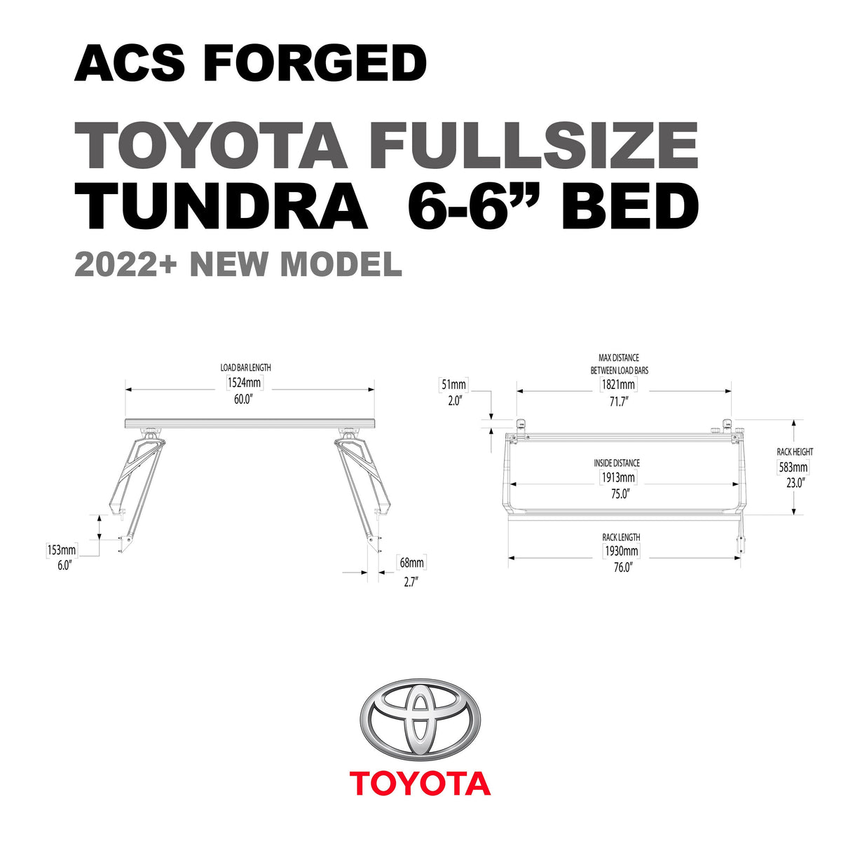 ACS FORGED Bed Rack for TOYOTA TRUCKS
