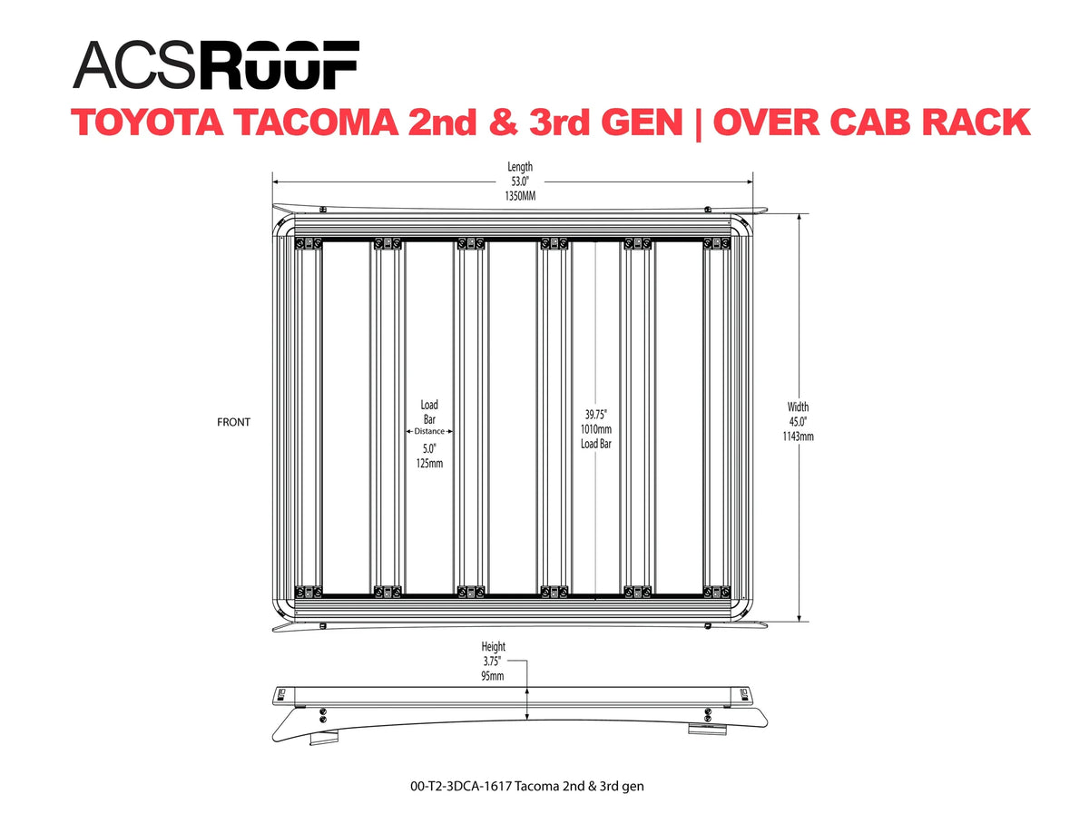 ACS ROOF | Over Cab Platform Rack for TOYOTA TACOMA GEN 2&3