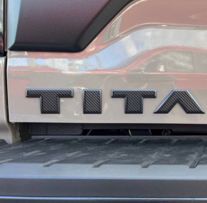 Tailgate Letter Emblem Overlays Fits 2022-2024 Nissan Titan
