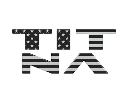 Tailgate Letter Emblem Overlays Fits 2022-2024 Nissan Titan