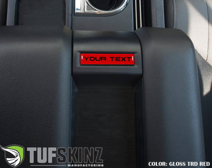Center Console Badge-Custom Text - Fits 2014-2021 Toyota Tundra