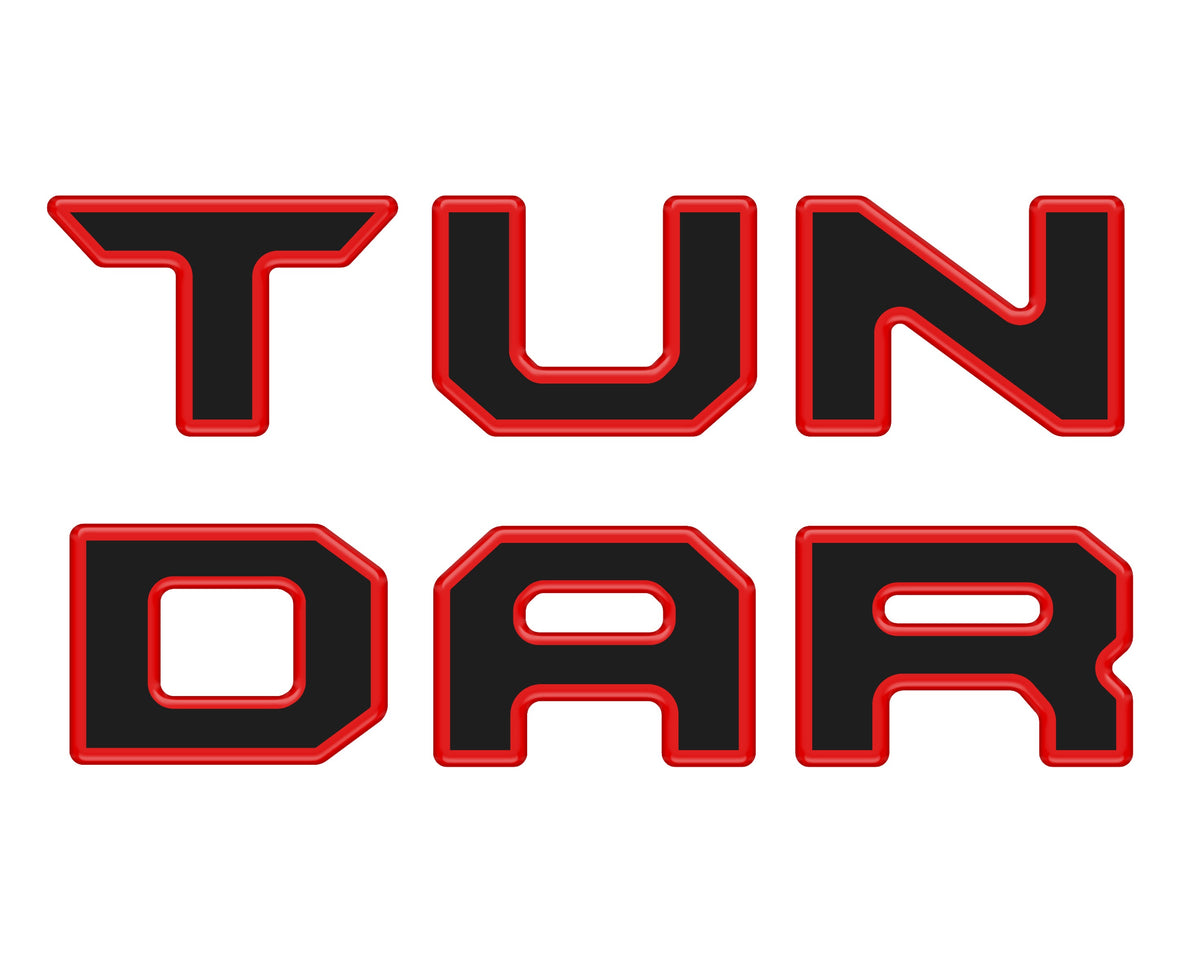 Bed Rail Tailgate Letter Overlays Fits 2022-2027 Toyota Tundra