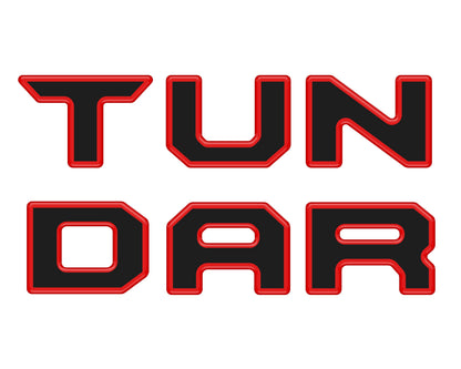 Bed Rail Tailgate Letter Overlays Fits 2022-2027 Toyota Tundra