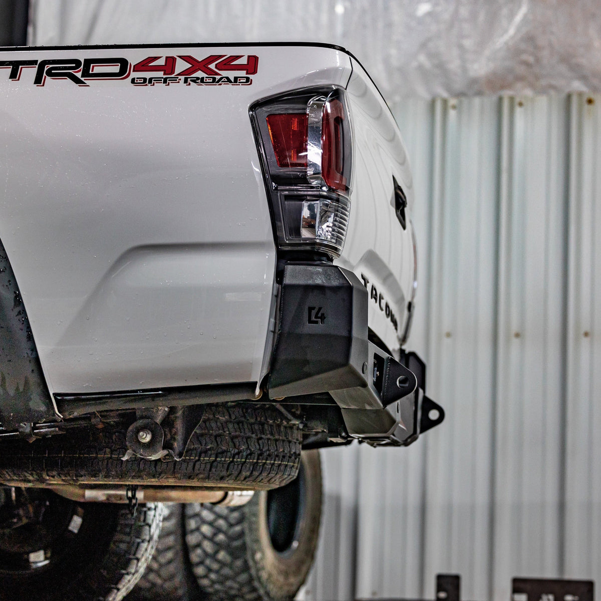Tacoma Overland Rear Bumper / 3rd Gen / 2016-2023 | Hammer Black Powder Coat