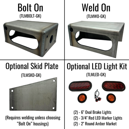 Heavy Duty "Big Tex" Style LED Trailer Tail Light Kit