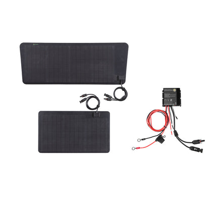 Toyota LandCruiser 70 Series (VDJ78 & VDJ79) Lensun 65W Hood Flexible Solar Panel-4