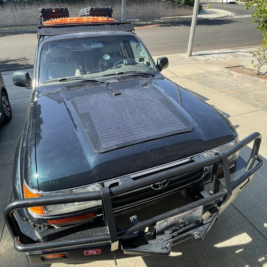 Toyota LandCruiser 80 Series J80 Fz80 Lensun 90W Hood Flexible Solar Panel-1