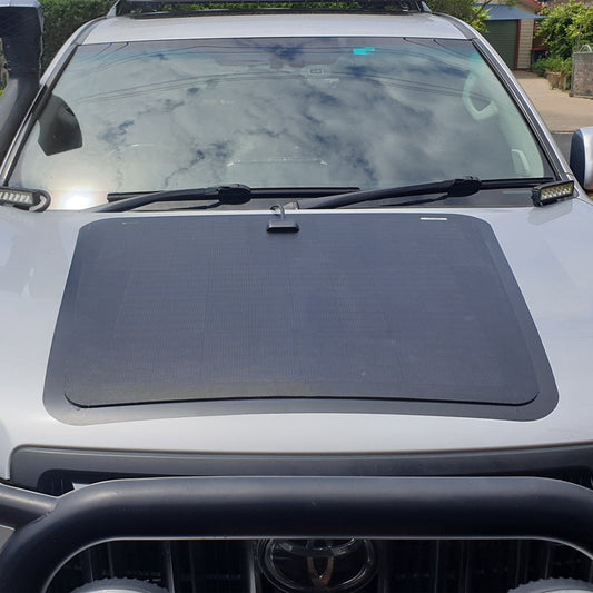 Toyota LandCruiser Prado 120  J120 (2002-2009) Lensun 90W Hood Flexible Solar Panel-1