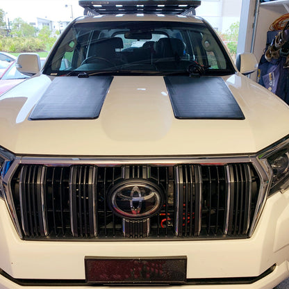 Toyota LandCruiser Prado (2016-2023) Lensun 90W Hood Flexible Solar Panel-1