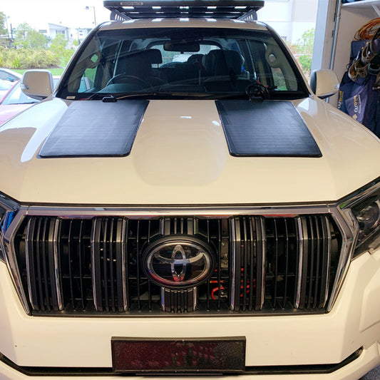 Toyota LandCruiser Prado (2016-2023) Lensun 90W Hood Flexible Solar Panel-1