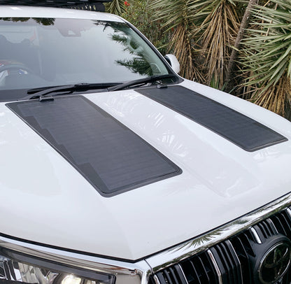 Toyota LandCruiser Prado (2016-2023) Lensun 90W Hood Flexible Solar Panel-2