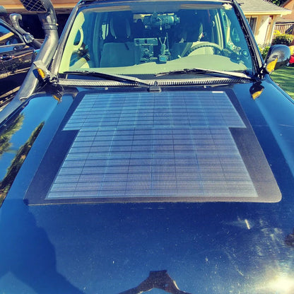 Toyota Sequoia 1st Gen(2001-2007) Lensun 90W Hood Flexible Solar Panel-2