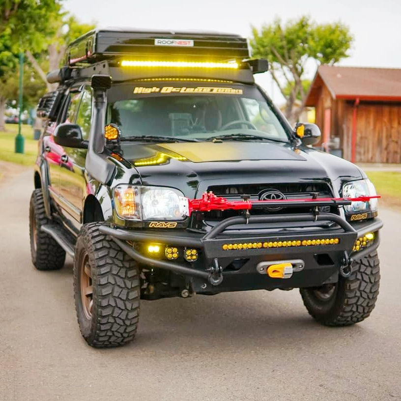 Toyota Sequoia 1st Gen(2001-2007) Lensun 90W Hood Flexible Solar Panel-3