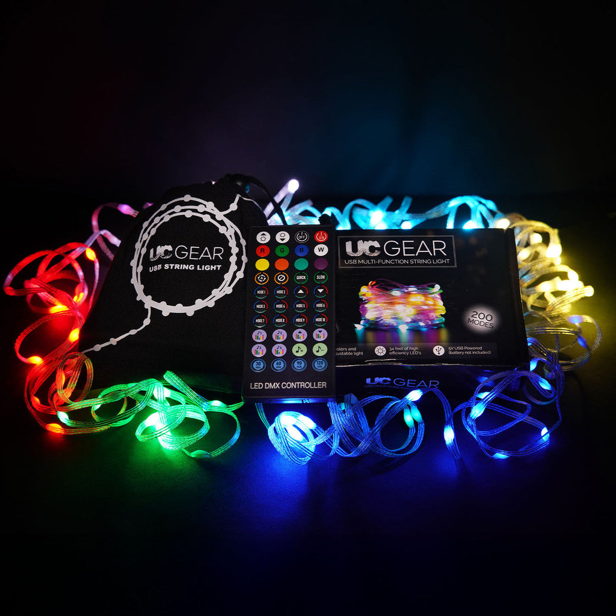 Multi 34 UC Gear LED String 34' - Multi Color with Remote – Pacific Upfitters