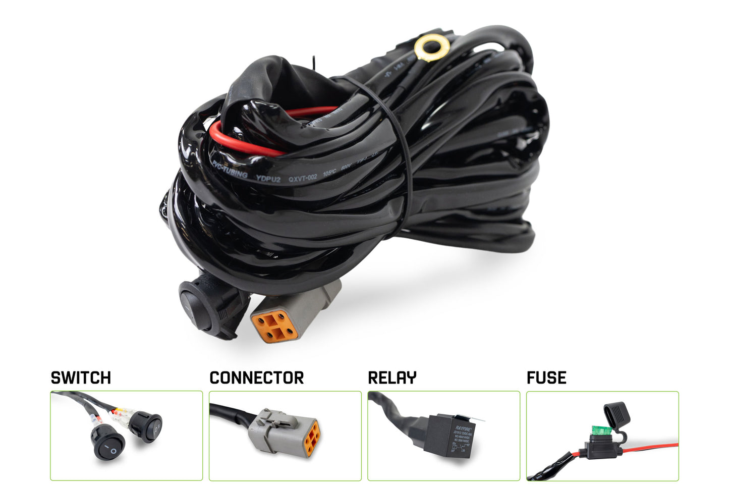 40 AMP DTP 4 Inch Pin Halo Light Harness