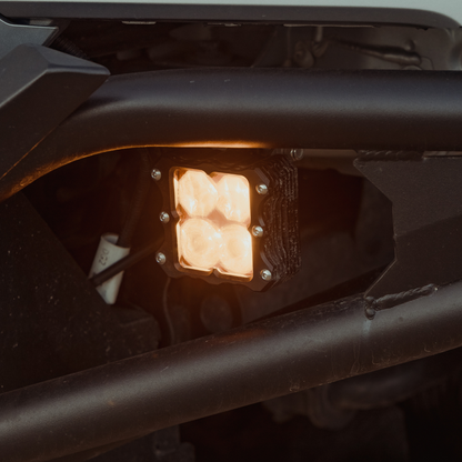 Heretic 6 Series Quattro Light: Black Bezel | Stain Less | Combo Reflector | Amber Lens