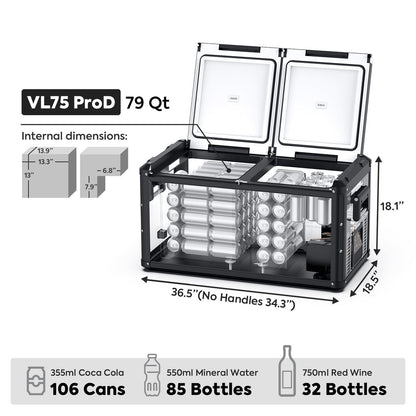 VL75ProD 12V Heavy Duty Freezer | ICECO | 75 LT