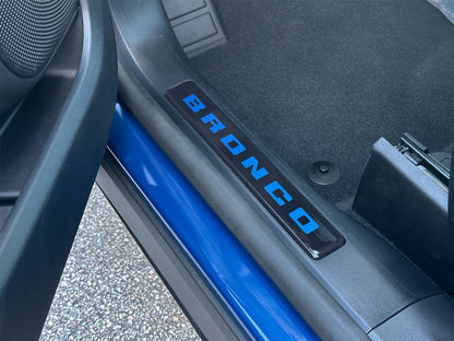 Bronco Logoed Door Sill Overlay Fits 2021-2027 Ford Bronco Sport