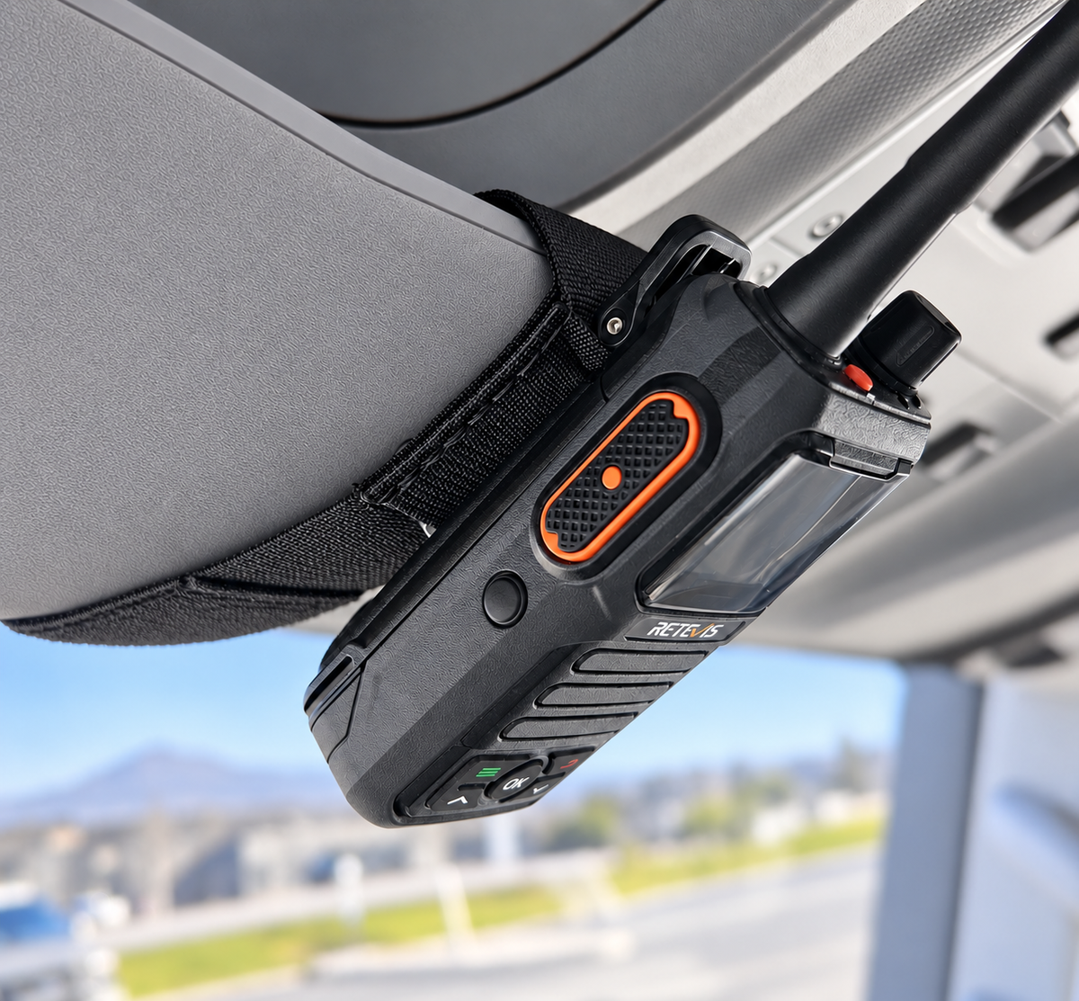 Sun Visor Radio Pouch OPEN STYLE