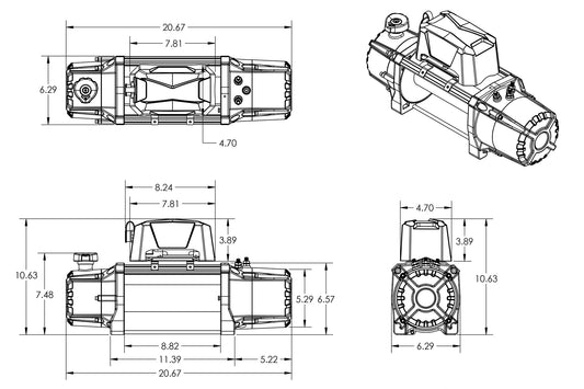 Xtract 12k Synthetic Rope Winch