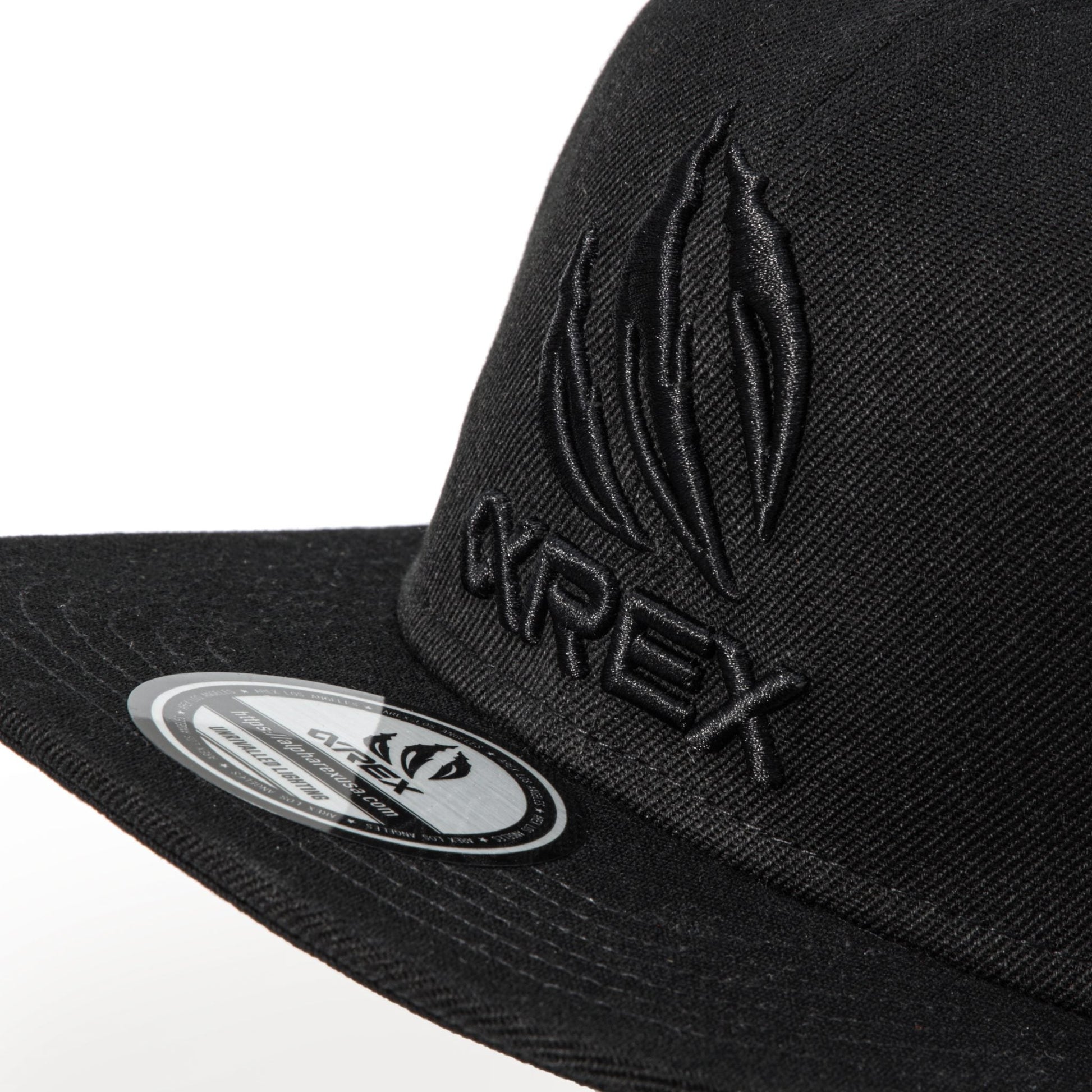 AlphaRex Embroidered Snapback All Black | AlphaRex