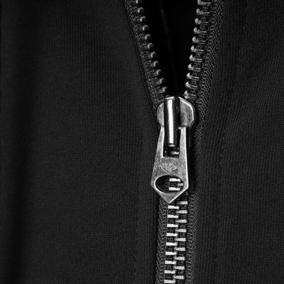 AlphaRex Initial Zip Up Hoodie Black | AlphaRex