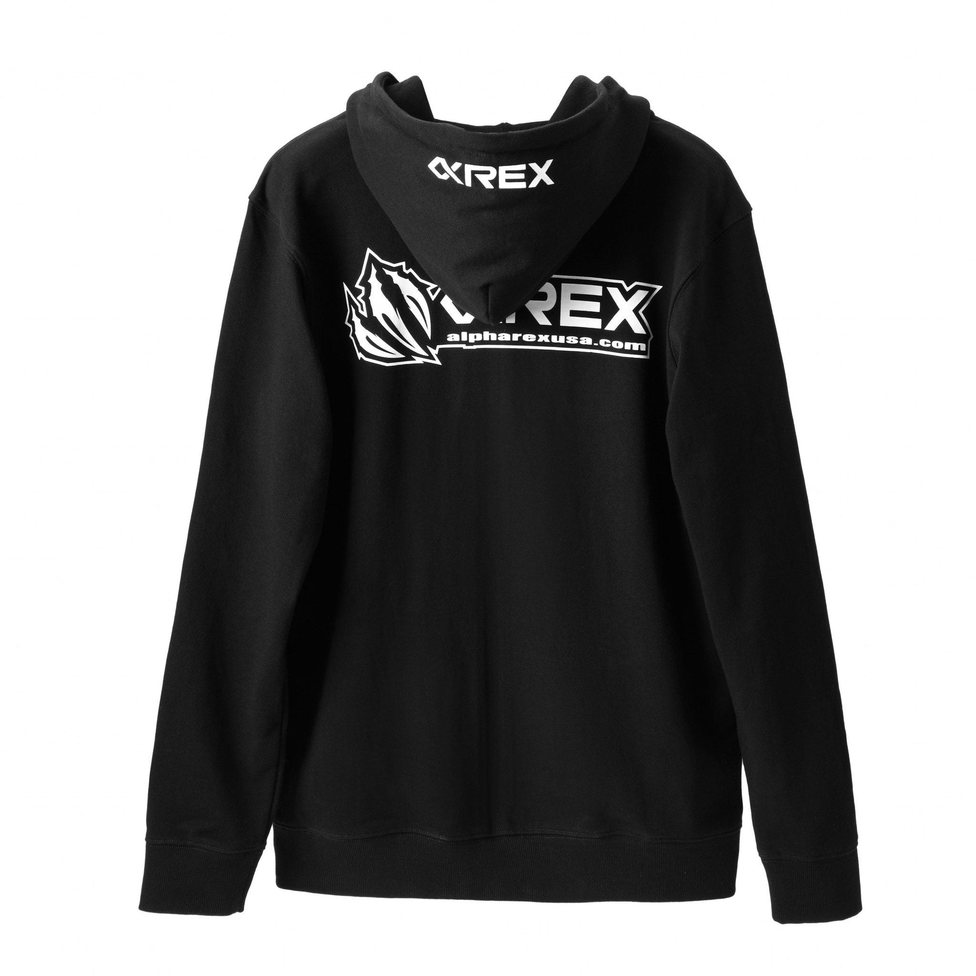 AlphaRex Initial Zip Up Hoodie Black | AlphaRex