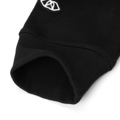 AlphaRex Initial Zip Up Hoodie Black | AlphaRex