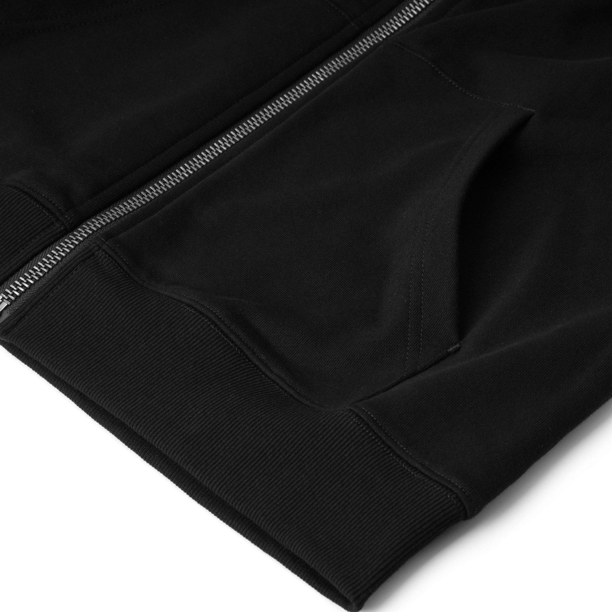 AlphaRex Initial Zip Up Hoodie Black | AlphaRex