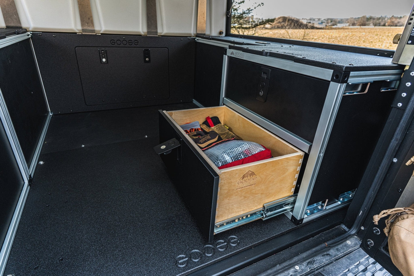 Alu-Cab Canopy Camper V2 - Ford Ranger 2019-2023 4th Gen. - Rear Double Drawer Module - 5' Bed