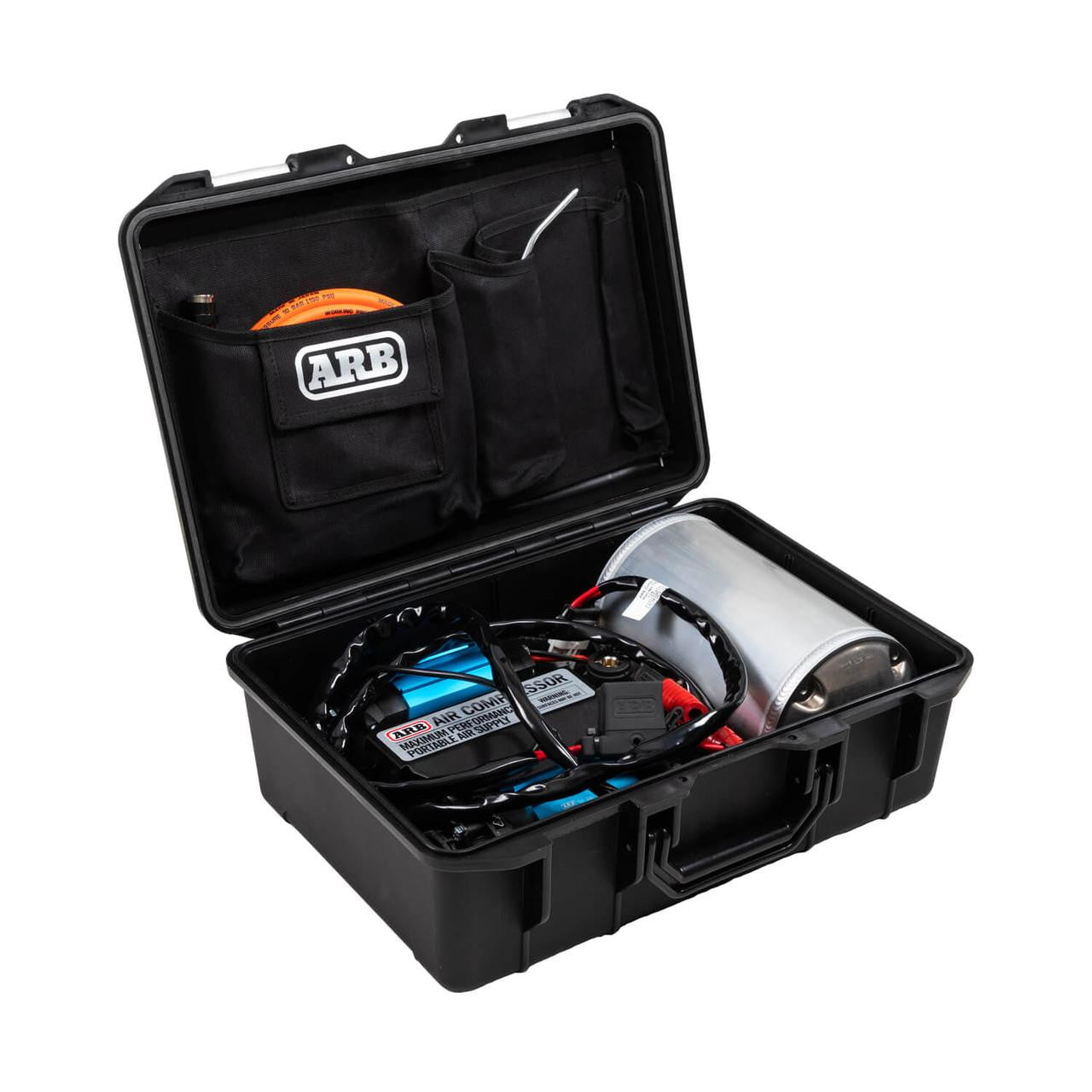 ARB Twin Motor Portable 12V Air Compressor CKMTP12 - Portable, brushed twin, 12V - in a waterproof carry case