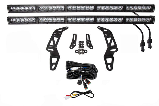 SS30 Bumper Bracket Kit for 2018-2025 Jeep JL Wrangler/Gladiator  White Driving Dual