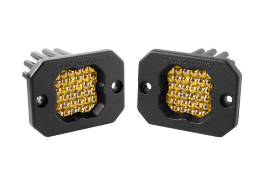 SSC1 LED Pod Pro Yellow Flood Flush ABL (pair)
