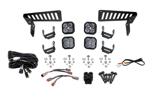 SS3 Cowl LED Bracket Kit for 2018-2026 Jeep JL Wrangler/Gladiator  White Pro