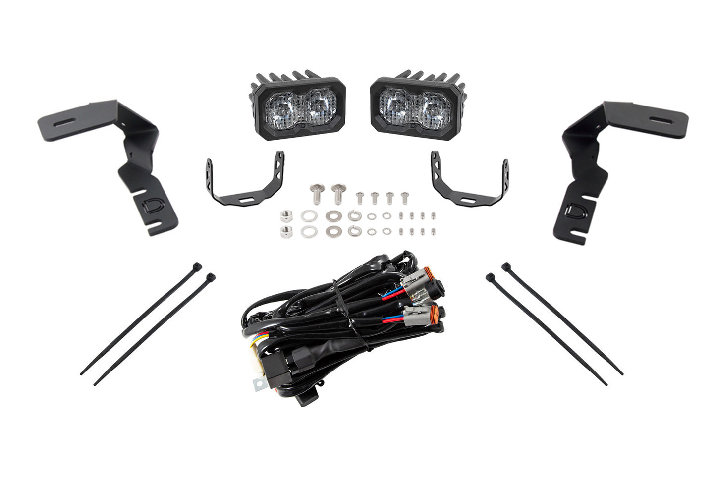 C2 2.0 LED Ditch Light Kit for 2019-2021 Ford Ranger Pro White Combo/Driving