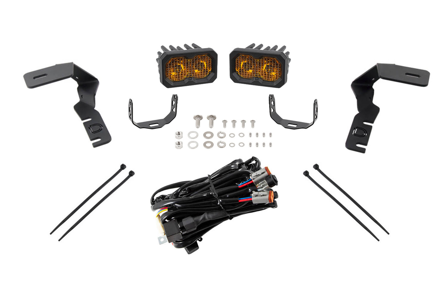 C2 2.0 LED Ditch Light Kit for 2019-2021 Ford Ranger  Pro Yellow Combo