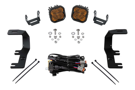 SS3 LED Ditch Light Kit for 2014-2019 Silverado/Sierra  Sport Yellow Combo