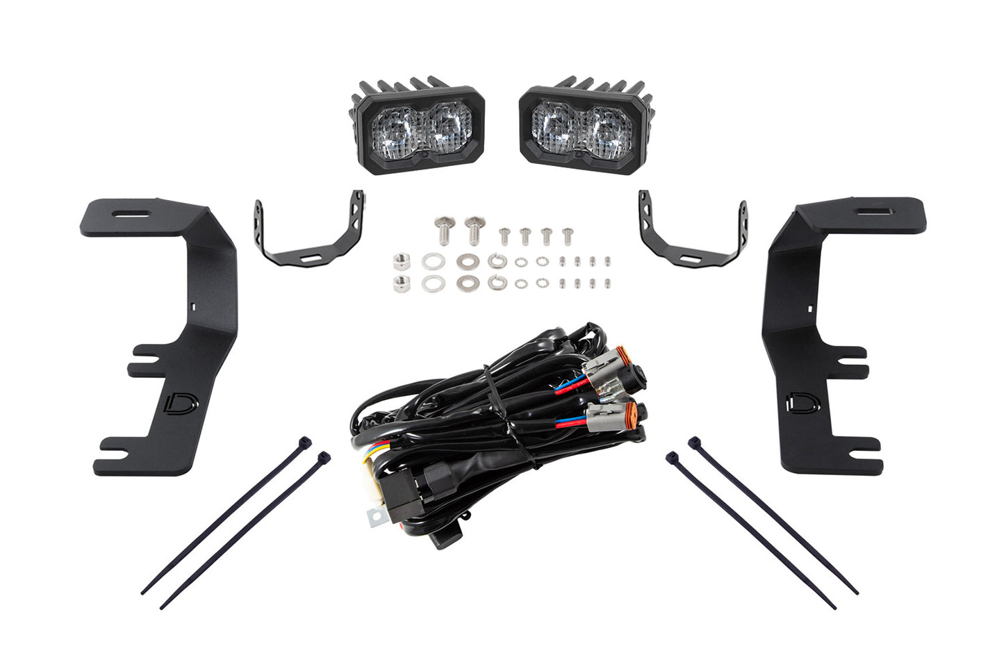 C2 2.0 LED Ditch Light Kit for 2014-2019 Silverado/Sierra  Pro White Combo/Driving